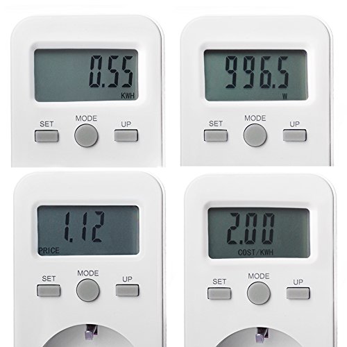 Energiekostenmessgerät max. 3680W Energiemonitor Stromverbrauch Strommessgerät Energie Energieverbrauch Stromkosten Messgerät HG01EM - 3