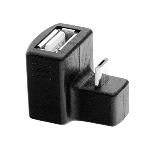 CY bis rechts 180 Grad abgewinkelter micro USB OTG zu USB 2.0 Buchse Verlängerung Adapter für Handy & Tablet