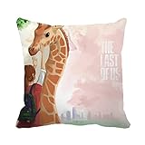 warrantyll Überwurf Kissenbezug The Last of Us Giraffe und Mädchen Kissenbezüge Home Couch Dekorative Kissen, canvas, #Color 1, 26*26