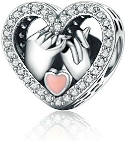 Mijn bedels Sterling silver charm Heart with hands