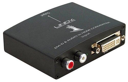Lindy 38094 DVI-D und Audio auf HDMI Konverter schwarz