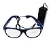 Produktbild UTOVME EL Leuchtbrille Party Club LED Leuchten Brillen Partybrille Eyeglasses Nicht blendet mit Batterie Box Blau