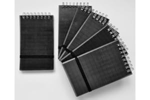 Note Pads NAYA Spiral Pocket Notebook, Writing or Jotting Notes, Plastic Cover Note Book, Memo Pad, Wired Pad. Pocket Size (4 Pack - 100x150mm)