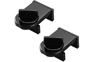 DIFLAX 2 Piezas Tope de Ventana Corredera, Cerradura de Seguridad para Niños, Cerradura de Ventana Corredera, Ajustable, Para Ventanas y Puertas Correderas, Seguridad Infantil(Negro)