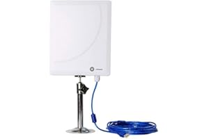 MELON WIFI Antena WiFi Wonect W6 Doble Banda con 5 Metros de Cable USB preparada para Exterior 2.4Ghz + 5Ghz
