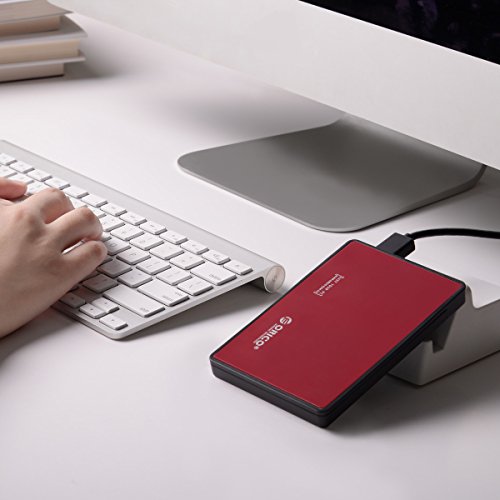 ORICO – 2.5 zoll USB 3.0 festplatten Gehäuse für 9.5mm & 7mm 2.5 zoll SATA SSD HDD mit USB3.0 Kabel Werkzeuglose HDD Installation-Rot - 6