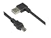 Produktbild Good Connections Anschlusskabel USB 2.0 EASY Stecker A (beidseitig verwendbar, gewinkelt) an Mini B 5-pin Stecker - Folien- und Geflechtschirmung, Kupferadern (OFC) - schwarz, 1 m
