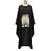 LuckyFine Salon Professional Waterproof Hair Cut Cape Gown Barbers Hairdressing For Phone Transparent Viewing Window Black 128x130 cm