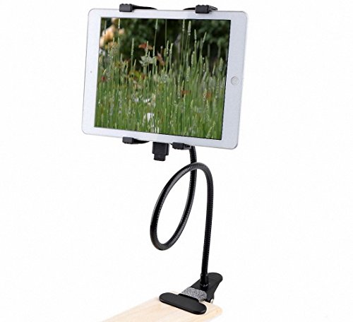 Universal Halterung Tablet Ständer Halter 360 Grad Schwenkbar Halterung mit einstellbaren Unterlage für iPad, Samsung Galaxy Tablets und andere 7-10 Zoll Tablet-PC