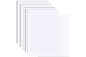 BETINYAR 10Pcs Clear Acrylic Sheet Panel 0.04 inch Thick, PET Sheets for Picture Frame Glass Replacement, Table Sign, Picture Frame, Crafting Project, Decoration (Transparent)