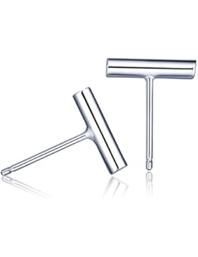 Unendlich U Einzigartig Einfach Damen Bar Ohrstecker 925 Sterling Silber Stecker Ohrringe Ohrschmuck, Silber