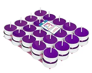 Atorakushon Smokeless Scented 40 Purple Tealight t-lite Floating Candle Decorate Diwali Party