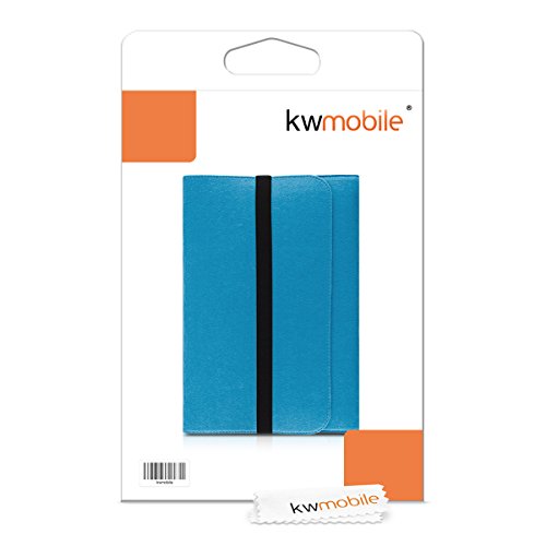 kwmobile Laptoptasche Filz Sleeve für 15″ 15,6″ Laptop / Ultrabook – Notebook Tasche Schutzhülle Laptop Case Hülle in Blau mit Innentaschen Innenmaße: ca. 41,5 x 31 cm - 7