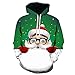 Produktbild Herren Weihnachten Tops,Marlene Herren 3D Weihnachten Lange Ärmel Mit Kapuze Hoodie