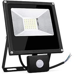 TOPLANET Focos Led 30W Exterior con Sensor Movimiento Foco Proyector LED IP66 Impermeable LED Seguridad Floodlight para Patio/Jardín/Garaje (30w con sensor)