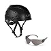 Produktbild KASK Schutzhelm, Bergsteigerhelm, Industriekletterhelm Plasma AQ - Arbeitsschutz-Helm + Schutzbrille grau - EN 397, Farbe:schwarz
