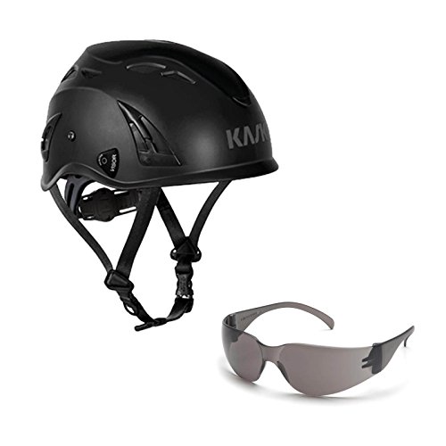 Preisvergleich Produktbild KASK Schutzhelm, Bergsteigerhelm, Industriekletterhelm Plasma AQ - Arbeitsschutz-Helm + Schutzbrille grau - EN 397, Farbe:schwarz