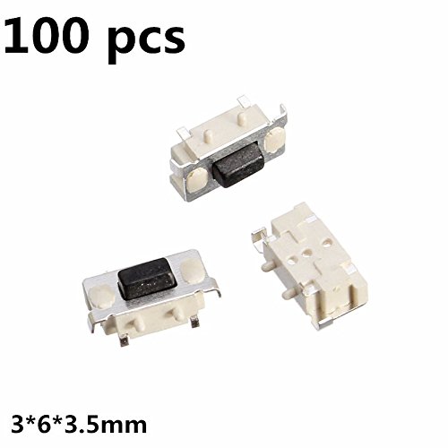 Preisvergleich Produktbild ChaRLes 100Pcs Tact Tactile Push Button Switch SMD SurfacE-mount Momentary