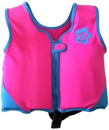 Swimfree Girls Pink/Blue Swim Vest Learn-To-Swim Floatation Jackets Size Medium For Kids Age 3.5-5.5 Years Old