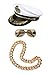 Produktbild ® Party Set Mallorca Goldstrand Outfit 2019 Kapitän Mütze Goldkette Brille