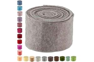 KLOCKE DEKORATIONSBEDARF Hochwertiger & Widerstandsfähiger Filz – Breite 15cm / Länge 5m - Topfband/Bastelfilz/Wollfilz – Große Farbauswahl – Dehnbar & Druckelastisch – Tischdekoration Ostern/Weihnachten (Schlamm)