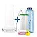 Produktbild filwatec Carbonit SanUno Sparset I Auftischfilter 2 NFP Premium Monoblock Filterpatronen I Aktivkohlefilter I Wasserfilter Wasserhahn I Trinkflasche