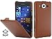 Produktbild StilGut UltraSlim Case, Hülle aus Leder für Microsoft Lumia 950 / 950 Dual SIM, Cognac