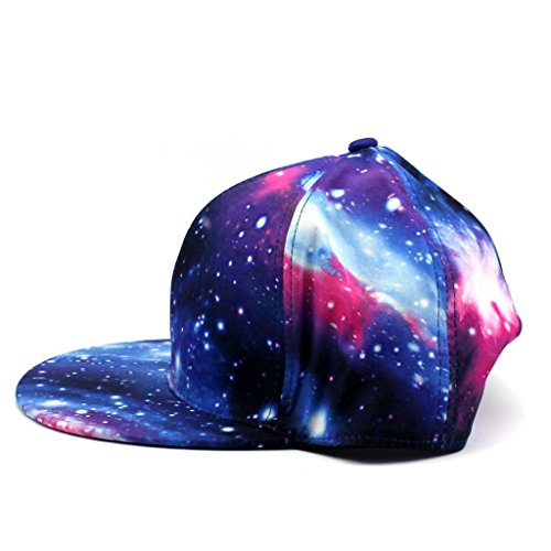 HuntGold 1X Fashion Hiphop Printed Snapback Adjustable Peaked Baseball Hat Cap(blue)