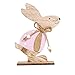 Produktbild Altsommer Osterdekorationen aus Holz Kaninchen Formen Ornamente Handwerk Geschenke Ostern Geschenkidee Holz Kaninchen Dekoration Dekor für Hausgarten Büro Desktop Wohnzimmer