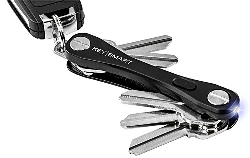 Preisvergleich Produktbild KeySmart Bright / Kompakter Schlüsselbund mit LED Taschenlampe (2-10 Schlüssel, Schwarz)