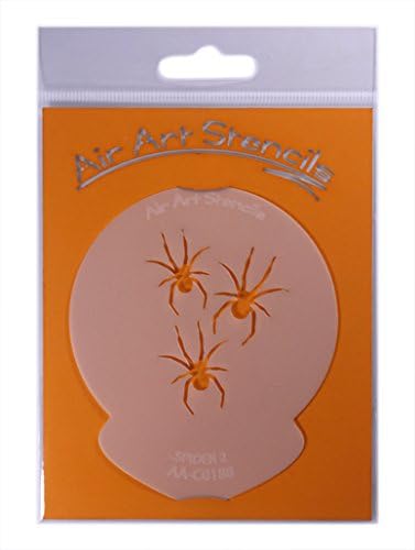 " Halloween Spider 2 " Cupcake Stencil - Reusable Flexible Food Grade Plastic Stencil for Cake and Craft Design, Airbrushing and more