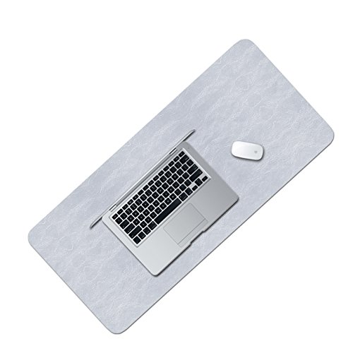 WALNEW Extra Large Mouse Pad 800mmx400mm Anti Slip Desk Mat Water Resistant Gaming Mat Laptop Mat, Silver