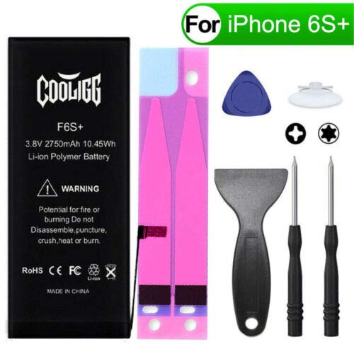 Preisvergleich Produktbild cooligg kompatible mit iPhone 6S Plus Akku / 6S+ Akku komplettem Reparaturset Werkzeug & Video-Anleitung & Klebstoff