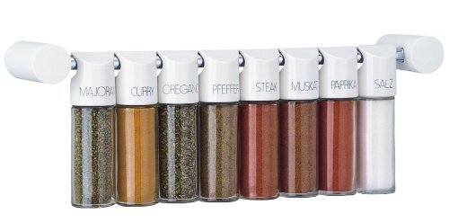 Emsa 2299081200 Gewürzgalerie, 8 Gewürze, Länge 40 cm, Chrom, Galerie - 2