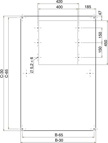 Preisvergleich Produktbild Schneider NSYSRSYS86 Spacial SF-Dachblech für CaSys-Dacheinbauten, 800x1000mm