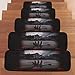 Produktbild VEMOW Halloween Party Horror Dekoration 1 Satz StepBasic Rutschfeste Korallen Fleece Beständig Teppich Stair Mat 22cmx70cm(Schwarz, 22cmx70cm)