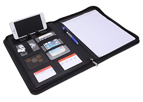 Carpeta Portadocumentos A4 con Cremallera Carpeta Agenda Organizador Oficina Portafolio Padfolio de piel A4 Tablet Titular Carpeta de Conferencias de Negocios Carpeta Portadocumentos A4 con Cremallera Carpeta Agenda Organizador Oficina Portafolio Padfolio de piel A4 Tablet Titular Carpeta de Conferencias de Negocios