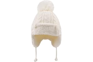 XIAOHAWANG, Gorro de Invierno para bebés y niñas, Gorro con Orejeras, Gorro con Forro Polar Knite, Gorro con Orejeras para bebé, niño pequeño de 0 a 5 años