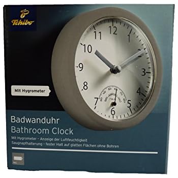 Amazon.de: TCM Tchibo Uhr Wanduhr mit Saugnapf Badezimmeruhr Baduhr ...