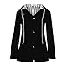 Produktbild LUGOW Jacke Damen Jacken Regenjacke Outdoor Wasserdichter Regenmantel mit Kapuze Winddicht Reißverschluss Outwear Oberbekleidung Jacket Günstig Mäntel S~5XL(Small,Schwarz)