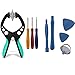 Produktbild Fosmon 9 in 1 Reparatur Werkzeug Set Tool kit (inkl. 5 Punkt Pentalobe Schraubendreher/Schraubenzieher) mit LCD Bildschirm Öffner Zange/Saugnapf für Smartphone/Handy Apple iPhone
