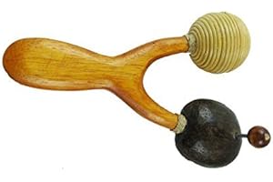 Simandra Rassel Glocke Shaker Maracas Percussion Musik Rhythmus Klang Instrument Rattan (Motiv 2)