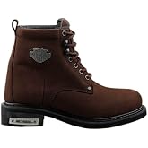 Harley Davidson Gibson Erkek G&uuml;nl&uuml;k Nubuk Deri Bot 025M100109-GIBSON-DARK-BROWN-NUBUK Kahverengi