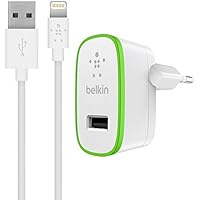 Belkin Boost Up - Cargador doméstico para iPhone y iPad (12 W, 2.4 A, 1.2 m) blanco