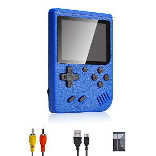 Lychee Console di Giochi Portatile Retro,Console di Giochi Retro Game Console 3.0 Pollice 400 Classic Giochi ,TV Output Videogioco Portatile per Genitori dei Bambini Amici (Blu)
