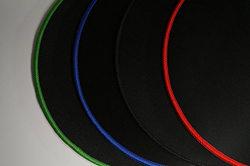 Woodland Kleine runde geformte Gaming Mouse Pad gen?hte Kanten Geschwindigkeit Seidig glatte Oberfl?che rutschfeste Gummiunterseite Mats 310x310x3mm / 12.2×12.2×0.12 Zoll schwarz R?ndern - 3