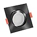 Produktbild LUXVENUM® | 10x dimmbare LED Einbaustrahler | GU10 230V | Höhere Farbwiedergabe Ra >90/Cri 90 | 6W statt 50W | warmweiß 2700 Kelvin 400 Lumen | schwarz eckig | 120° Abstrahlwinkel schwenkbar