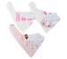 TRUBAMBI Bibs. Best Quality Bandana Baby Bibs. Perfect Baby Girl Gift set. Bib for teething babies and toddlers. 5 pcs set. Absorbent Bibs. 100% cotton front and soft fleece back. Stylish assorted designs. (Pink)