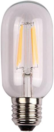 Greencolourful 4W Edison Antique Bulb LED Filament Series 110-220V Silver E27 Cap Type(Warm White,T45 filament)