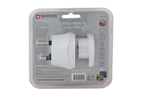 SKROSS Country Adapter World to South Africa: Reiseadapter für Reisen in Länder, die den südafrikanischen Standard verwenden - 8